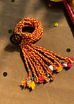 Yellow & Pink Braided Hair Tuft