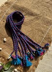 Peacock Blue Tassels Hair Tuft