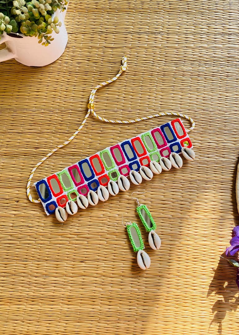 Aabha Kala – Vibrant Tribal Choker Set
